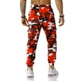 thumbnail image 3 of SWSMCLT Men's Cotton Jogger Soft Ankle Stretch Long Camo Pants Sweatpants Athletic Joggers Jogging Lightweight Pants Red Medium, 3 of 4
