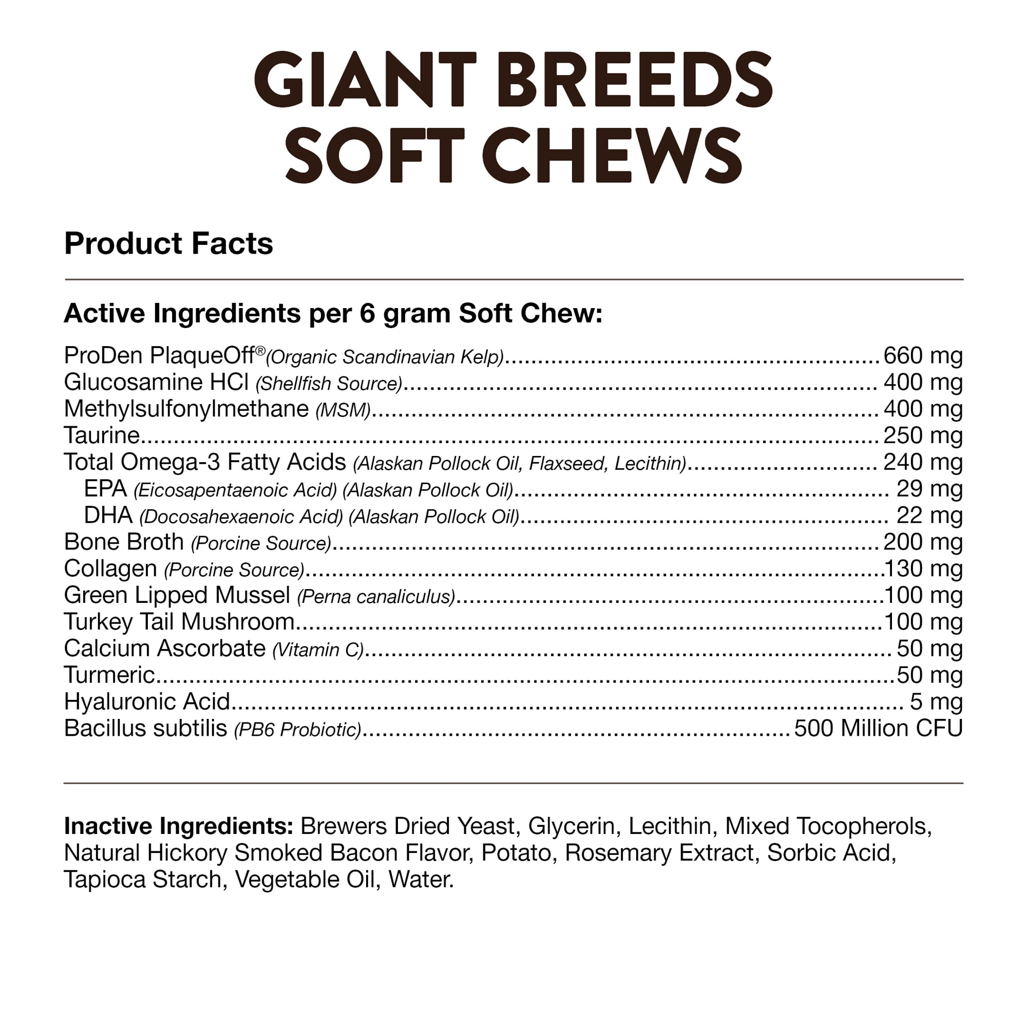 NaturVet Breed Specific "Giant Dog" Soft Chew Supplements