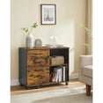 thumbnail image 6 of Lateral File Cabinet Home Office Printer Stand with 3 Drawers and Open Storage Shelves for A4 Rustic Brown and Black, 6 of 8