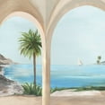thumbnail image 2 of Pearce, Allison 12x12 Black Ornate Wood Framed with Double Matting Museum Art Print Titled - Arches with the View, 2 of 4