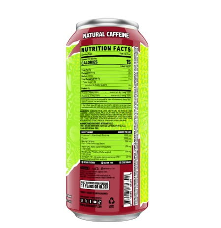 Ghost Energy Sour Black Cherry Warheads 12 Pack 16 fl oz