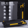 thumbnail image 2 of ATTACK SHARK M86 Tri-mode Gasket Mechanical Keyboard 75% Tri-Mode Wireless Gaming Keyboard, Side Print PBT Keycap, Hot-Swappable, 2 of 10