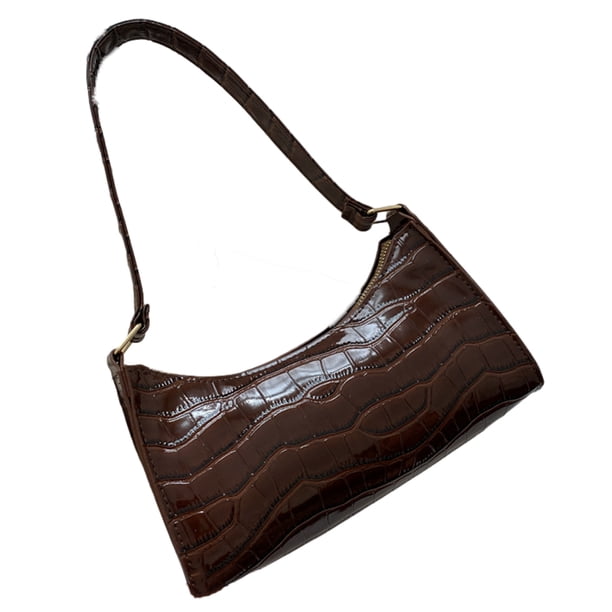 Minnieouse Bolso de compras que no destiñe para las necesidades diarias de moda Correa cómoda Bolsos de compras exquisitos Bolsas de mensajero y de hombro marron oscuro