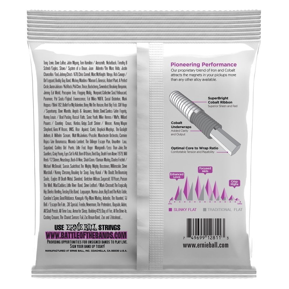 Ernie Ball Power Slinky Flatwound Electric Bass Strings - 55-110 Gauge