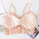thumbnail image 4 of Sujetador tipo bralette de encaje elástico para mujer - Acolchado, tirantes, cómodo, para uso diario/ropa de estar por casa, talla única (32-38/copa AB), 4 of 4