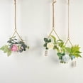 thumbnail image 4 of Floral Hoop Wreath Artificial Rose Flowers Metal Hoop Wreath with Eucalyptus Leaves Geometric Metal Ring Wreath Hanging Wall Hoop Garland for Wedding Nursery Wall Decor, 4 of 9