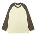 thumbnail image 2 of Jinhomg Mens Raglan T Shirts Casual Color Block Cotton Tees Loose Fit Comfy Long Sleeve Crew Neck Spring Tops 2025 Trendy Daily Wear Beige L, 2 of 6