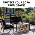 thumbnail image 3 of SUKAIKEQA Outdoor Cushion Covers Set,8PCS Patio Furniture Couch Seat Slipcovers, Replacement for Sofa Sectional Chair(Cover，Only), 3 of 6