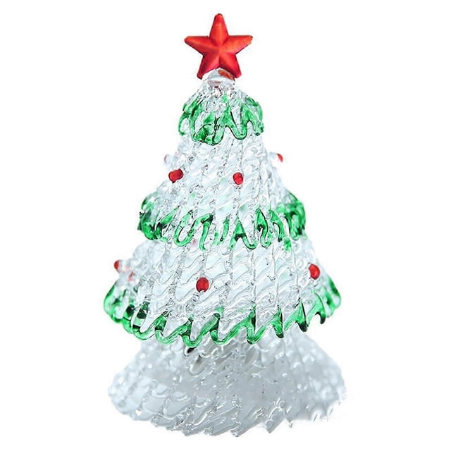 christmas tree White Mini Crystal Christmas Tree Luminous Christmas Tree Ornament Christmas Series Gift Christmas Decoration Ornament