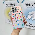 thumbnail image 3 of Compatible with iPhone 15 Pro Max Cute Case Wave Dot Pattern Magnetic Laser Holography Bling Frosting Funny Fashion Protection Shockproof Cover for Women Girls Colorful, 3 of 6