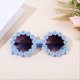thumbnail image 3 of Round Flower Sunglasses Kids Daisy Sunglasses White, 3 of 4