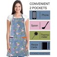 thumbnail image 2 of 2 Pc Heilwiy Bib Aprons For Women Soft Cotton Linen Kitchen Cooking Chef Apron, 2 of 5
