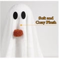 thumbnail image 4 of Light Up Plush Ghost with Pumpkin Ornament, Cute White Fabric Ghost Decoration with Warm LED Light, Halloween Luminous Farmhouse Tabletop Decor for Mantel, Shelf and Home Display, 4 of 9