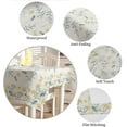 thumbnail image 5 of Square/Round Tablecloth 60x60inch,Vintage Floral Plant,Vinyl Table Covers Waterproof Oilcloth Table Cloth Linens, Decorative Farmhouse Tablecloths for Outdoor Dining Wedding Party Camping, Yellow Gray, 5 of 6