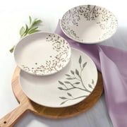 Oxford Unni Decor, Lilac Stoneware 12 Piece Dinnerware Set, Service for 4