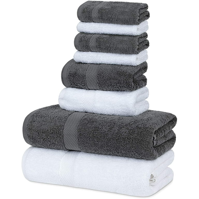 W Hotels Angle Bath Towel Set - 100% Cotton - White - Includes 2 Bath  Towels, 2 Hand Towels and 2 Washcloths