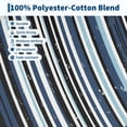 thumbnail image 4 of 2 Person Outdoor Hammock with Stand-Cotton Rope Hammock with Polyester Pad-Adjustable Steel Frame-2 in 1 Hammock for Patio Backyard Garden Beach-Comfortable and Durable Design-Blue Stripe, 4 of 8