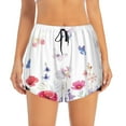thumbnail image 2 of Logiee Meadow flowers with butterfly Print Women 2 in 1 Running Shorts,High Waisted Athletic Shorts,Gym Workout Shorts with Liner Pockets-X-Large, 2 of 7