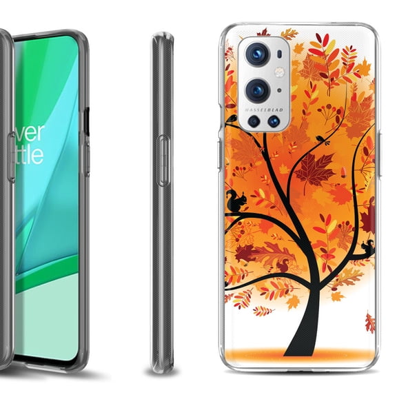 Slim-Fit Flexible TPU Gel Phone Case Compatible with OnePlus 9 PRO 5G, by OneToughShield ® - Golden Tree