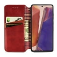 thumbnail image 5 of Galaxy Note 20 Case Cover, Allytech PU Leather Slim Fit Credit Cards Holder Anti-scratch Book Style Shock Protection Wireless Charging Support Wallet Case Cover for Samsung Galaxy Note 20,Red, 5 of 13