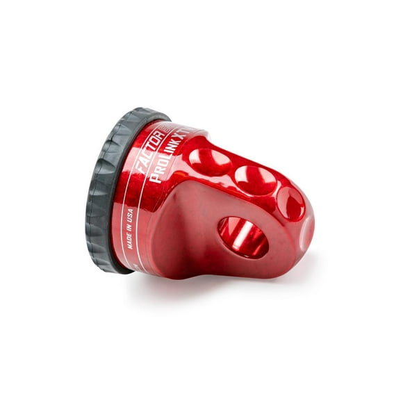 Factor 55 Winch Cable Shackle Mount 00110-01 ProLink XTV; Fits 1/2 And 5/8 Inch Shackles/D-Rings; Fits 1/4 Inch Steel Cable/Synthetic Winch Rope; 6000 Pound Load Capacity; Anodized; Red; Aluminum