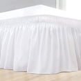 thumbnail image 2 of Wrap Around Bed Skirts for Queen Beds 15 Inches Drop, Elastic Dust Ruffles Easy Fit Wrinkle & Fade Resistant Silky Luxurious Fabric Solid Machine Washable, 2 of 7