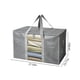 thumbnail image 3 of Bolsa de mudanza de gran tamaño con asas reforzadas | Bolsa de almacenamiento de alta resistencia para ropa, ropa de cama y suministros de mudanza | Extra grande 27"x14"x15" | Gris con ventana, 3 of 8