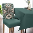 thumbnail image 2 of Chair Covers Set of 4, Sage Green Ethnic Style, Removable Stretchable Parsons Chair Slipcovers Protector for Dining Room, Retro Boho Floral, 2 of 6