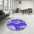 thumbnail image 4 of Ahgly Company Machine Washable Indoor Rectangle Transitional Purple Amethyst Purple Area Rugs, 5' x 8', 4 of 7