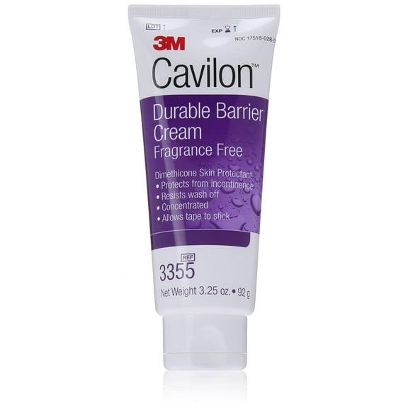 3M 3355 Cavilon Skin Protectant Cream Unscented 3.25 oz Tube