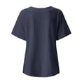 thumbnail image 4 of Short Sleeve T Shirts for Women Summer New Elegant Literary And Artistic Retro Printing Cotton Top Casual T-shirt Tops Saving clearance, 4 of 5