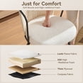 thumbnail image 5 of Sailvan Rattan Dining Chair Set of 4, Accent Dining Room Chairs, Modern Kitchen Chairs with Lamb Fleece Cushion, Mid Century Style Living Room Chairs, Easy Assembly, Beige, 5 of 10