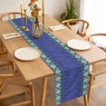 thumbnail image 3 of Table Runner 70 Inches Long for Kitchen Dining, Navy Blue Boho Dresser Scarf Farmhouse, Dining Table Decorations for Wedding/Parties, Vintage Ethnic Tribe Abstract Art Retro 13 x 70 In, 3 of 8