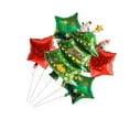 thumbnail image 2 of Moyic 5 piezas de dibujos animados de Papá Noel muñeco de nieve globos de aluminio ambiente navideño con estilo globos de fiesta coloridos Type3 NO3, 2 of 6