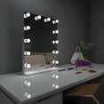 thumbnail image 2 of Paris Mirror HGRACE24323000D-WHT 24 x 32 in. Grace Hollywood Mirror with LED Bulbs&#44; White, 2 of 4