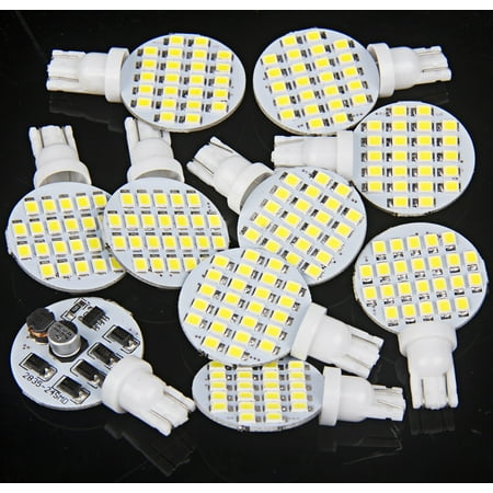 

10 x T10 921 194 6000K Pure White 24-3528 SMD LED Wedge Light Bulbs Super Bright