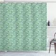thumbnail image 1 of Ambesonne Floral Shower Curtain, Spring Tulip Petals, 69"Wx75"L, Turquoise Teal Marigold, 1 of 3