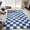 Blue, variant on Pentantan 5ft x 8ft Shag Area Rugs for Living Room, Modern Geometric Fluffy Bedroom Carpet, Black & Gold