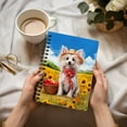 thumbnail image 3 of Vintage Chinese Crested Says Hello Mother's Day Summer Sunflower Field Spiral Bound Journal Dog Lover 5x7in Spiral Notebook - 12005, 3 of 5
