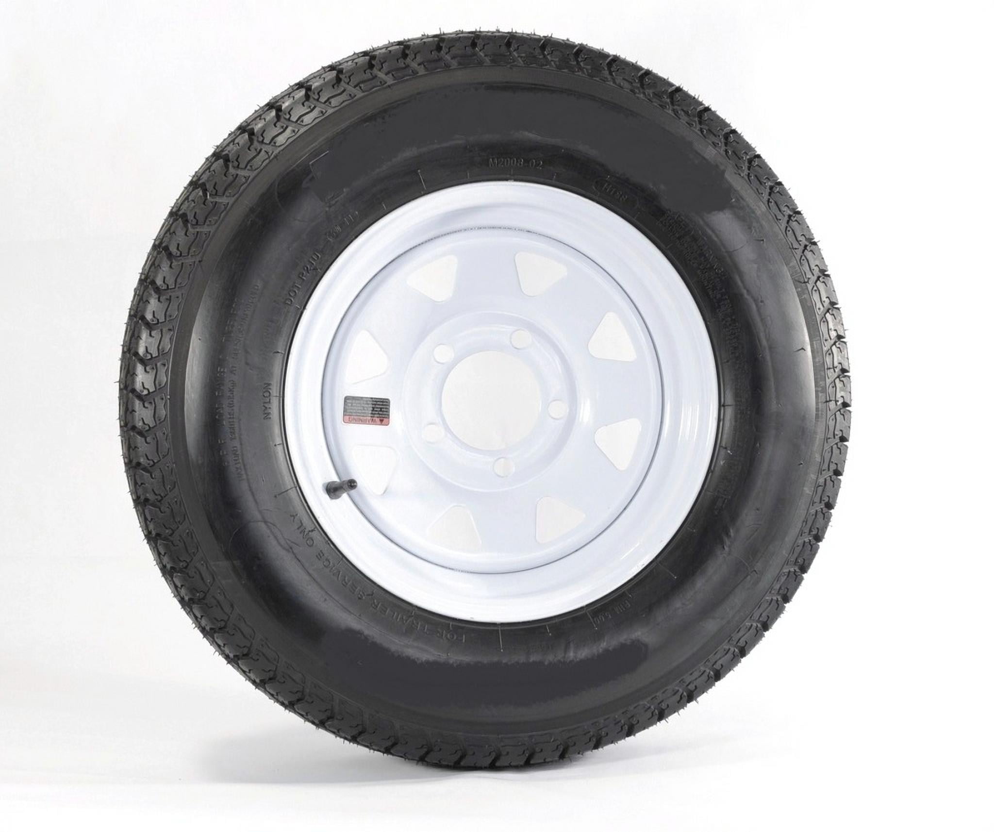 eCustomRim Radial Trailer Tire On Rim ST175/80R13 175/80 R 13 5 Lug Chrome Modular Wheel 