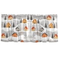 thumbnail image 7 of Yayeee Kitchen Curtains Tier Set of 2 Light Filtering 57"x24" Over Sink Window Panels, Orange Snow Houses, 7 of 7