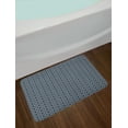 thumbnail image 2 of Japanese Bath Mat, Diamond Line Pattern with Squares and Abstract Graphic Flowers, Non-Slip Plush Mat Bathroom Kitchen Laundry Room Decor, 29.5 X 17.5 Inches, Charcoal Grey Dark Blue White, Ambesonne, 2 of 2