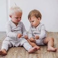 thumbnail image 1 of Conjunto de mono y pantalón a rayas de manga larga para bebés y niños SDJMa, 1 of 1