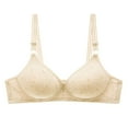 thumbnail image 2 of Clearance Sales! Zpanxa Bras for Women Bra Soild Wire Free Underwear One-Piece Bra Everyday Underwear Womens Bras Sports Bra Beige XXL, 2 of 3