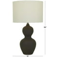 thumbnail image 3 of Cosmoliving by Cosmopolitan Ceramic Modern Bottle Shaped Table Lamp 15"W x 26"H, with Black Matte Body Finish and Muted Beige Lamp Shade, 3 of 7