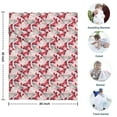 thumbnail image 4 of Pink Butterfly Red White Wing Pattern Blanket,Comfortable Soft Flannel Throw Blanket,All Season,Warm Lightweight Blankets for Sofa Bed Couch Living Room Chair,30"x40", 4 of 4