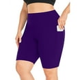 thumbnail image 5 of biudgviw Biker Shorts for Women Plus Size Athletic Yoga Shorts Workout Running Breathable Shorts with Pockets, 5 of 6