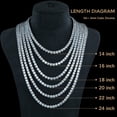 thumbnail image 4 of GEMSME Tennis Necklace for Women 18K White Gold Plated 4mm Round Cut Cubic Zirconia Faux Diamond Tennis Chain for Men 16 inches, 4 of 10