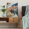 thumbnail image 5 of European Town River Landscape Canvas Print/Wall Art， Perfect for Living Room， Bedroom， Office， Dining Room， and Kitchen Decoration., 5 of 8