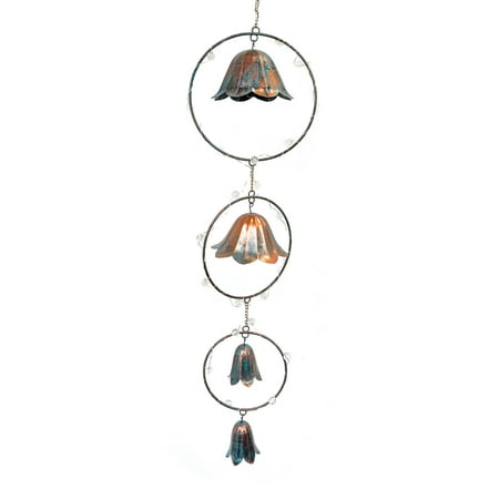 

Outdoor Solar Pendant Retro Copper Color Luminous Bell Pendant Courtyard Garden Rain Chain Metal Crafts